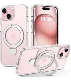 iPhone 15 ケース MagSafe対応 マグネット搭載 スタンド機能