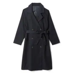 値下げ♡GRL ツイルラグランロングトレンチコート ネイビー アウター 新品