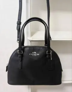 美品 COACH ペイトンレザー ミニドームドサッチェル 2WAY F32582のサムネイル