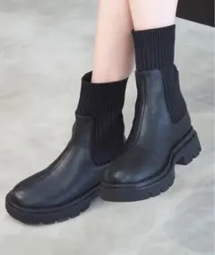 レディース/サイドゴアブーツ/厚底