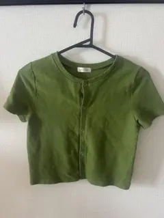 apres jour mignon オリーブグリーン半袖シャツ カーディガン