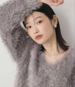 【新品未使用】AMERICAN HOLIC Vネックシャギーニットプルオーバー