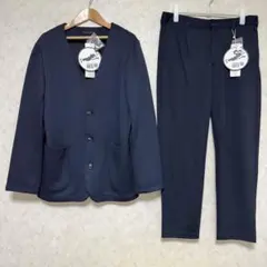 【新品未使用】パジャマスーツ 上下 セットアップ着用可 ネイビー L