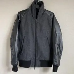 sale SHIPS シップスJET BLUE ウール×羊革 本革プルゾン