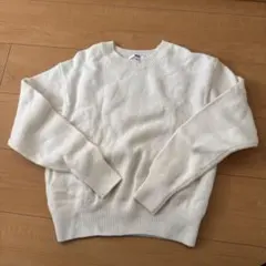 UNIQLO ラムウールクルーネックセーター 白S レディース 最終値下げ