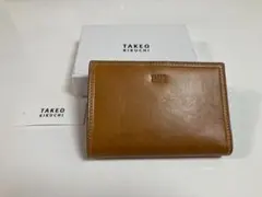 タケオキクチ レザー セミ長財布 二つ折り財布 722615 定価19800円