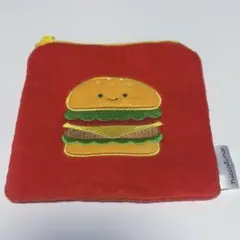 にっこりーノ　ふわふわスクエアポーチ2 ハンバーガー　ガチャ