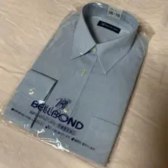 新品未使用　メンズシャツ　ブルー系　細かいチェック　形態安定加工