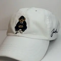 ポロ ゴルフ ラルフローレン ポロベア キャップ 帽子 刺繍 ロゴ ホワイト