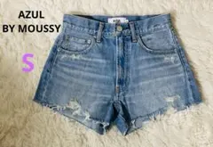 【AZUL BY MOUSSY】カットオフデニムショートパンツ　S