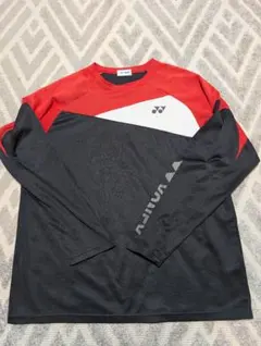 YONEX テニスウェア 長袖 Tシャツ ブラック レッド Lのサムネイル