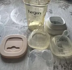 hegen 哺乳瓶セット 透明・ベージュ