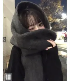 起毛フェイクウールフリンジボリュームマフラー[fo1250]