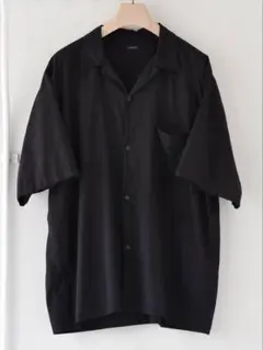 COMOLI KHADI コットン 半袖 オープンカラーシャツ size 4 黒のサムネイル