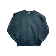 美品 90s USA製 ラッセルアスレチック 無地 スウェット 黒 XL 前V