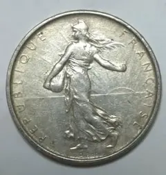 1960年 フランス 種を蒔く女神 5フラン銀貨 未流通 PCGS認証 トーン❗️ 1960年 フランス 種を蒔く女神 5フラン銀貨 未流通 PCGS認証 トーン