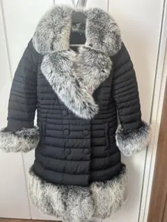 ファー付きダブルブレストダウンジャケット