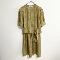 A297★オンワード/vunefum/ワンピース/パット/飾りリボン/レトロ感