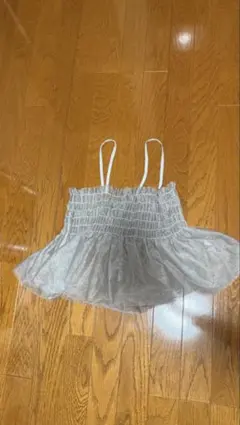 グレー シャーリングキャミソール