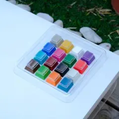 透明トップ　アクセント　個性　キーキャップ　16個セット