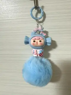 可愛いキャンディキャラクター付きファーキーホルダー