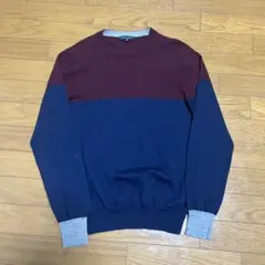 URBAN RESEARCH ボルドー・ネイビー ニット 38のサムネイル
