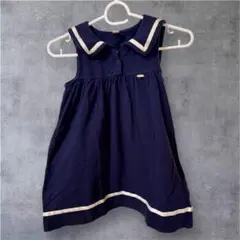 通学着　ネイビー セーラー襟 ノースリーブワンピース　アプレレクール