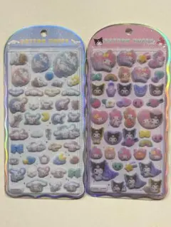 サンリオ　コットンパフィーシール　シナモロール　クロミ　マイメロ