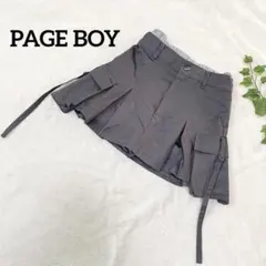 ページボーイ❤️カーゴスカパン スカンツ ミニ丈 コットン100 カジュアル F