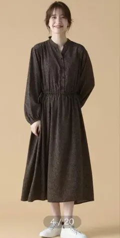 エニィファム　ウエストギャザーワンピース