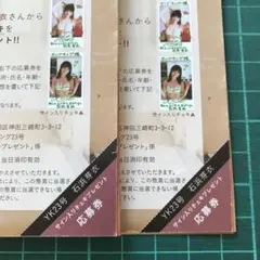 【石浜芽衣】ヤングキング応募券　2枚