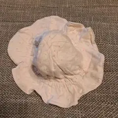 gelato piqueわベビー用フリル付き帽子 淡いピンク