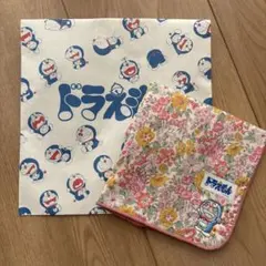 新品 ドラえもん ハンカチ ハンカチタオル 刺繍 花柄 女の子