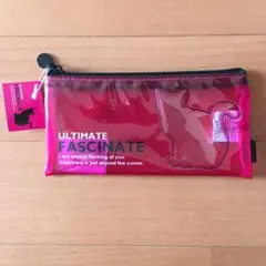 【クリアポーチ】ピンク　ネコ　筆箱　ペンケース　ポーチ　新品未使用　タグ付き