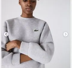 LACOSTE グレー ス肉厚　ウェット サイズ40 トレーナー　ラコステ