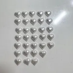 ハンドメイドパーツ ハート ビジュー パール デコレーション ネイル