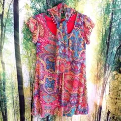 美品　チュニック　ワンピース　Mエスニック