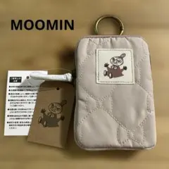 【新品タグ付】ムーミン リトルミイ マルチフラットポーチ キルティング ピンク