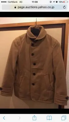 ナノユニバース キャメル メルトンマリンコート 新品 未使用