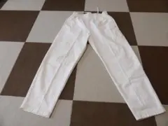 GUメンズ ホワイト イージーパンツ ゴム入り Sサイズ