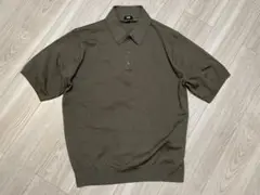 ユニクロ ウォッシャブルニットポロセーター半袖 XL 美品