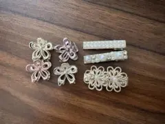 花モチーフ ヘアピン 6個セット