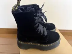 Dr. Martens 黒 ベロア レースアップブーツのサムネイル