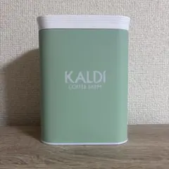 カルディ スクエアキャニスター缶 ミントグリーン 未使用品のサムネイル