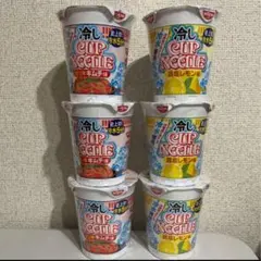 日清冷しカップヌードル鶏塩レモン味 ピリ辛キムチ味4個セットCUP NOODLEのサムネイル