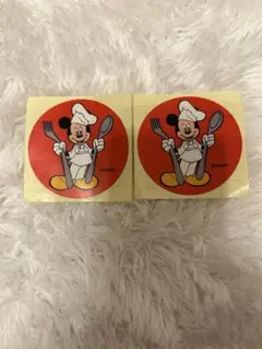 非売品　Disney ミッキーマウス シェフ ステッカー 2枚セットのサムネイル