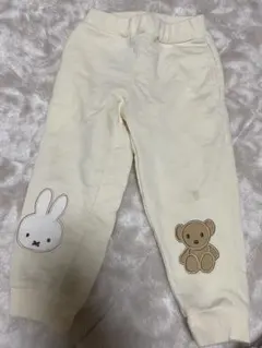 ミッフィークマ刺繍スウェットパンツ 90センチ