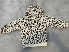 ZARA ヒョウ柄 フード付きパーカー 104cm