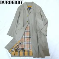美品✨バーバリー ノバチェック裏地総柄 ライナー付 バルマカーンコート Lのサムネイル