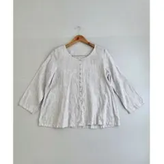 nest Robe リネン 2way フレア オーバー ブラウス ストライプのサムネイル